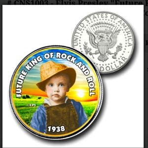 ELVIS US half dollar Set of 2 Colorized Collector Coins